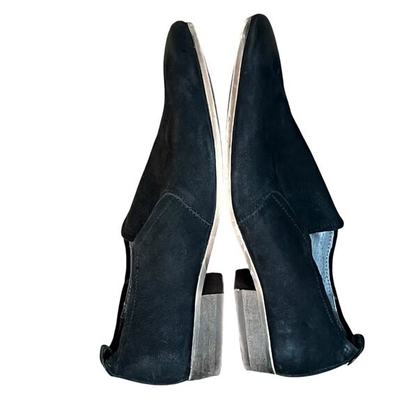 Seychelles Skein Loafer Shoes Women 9.5 Black Nubuck Leather Slip On Modern Boho - Picture 7 of 14